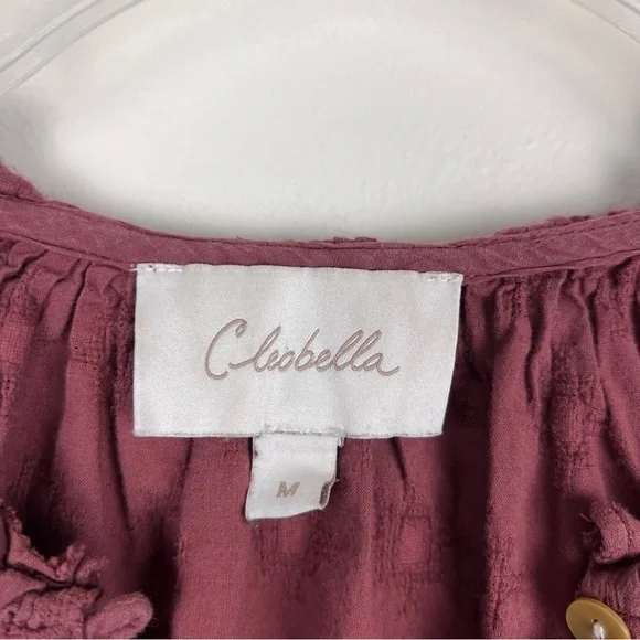 Anthropologie Cleobella Antonia Boho Puff Sleeve Button Blouse - Picture 7 of 7